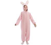 FYASA - Déguisement de lapin rose pour enfant, taille 10 à 12 ans