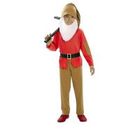 FYASA - Déguisement de nain rouge pour enfant, taille 7 à 9 ans