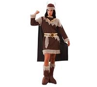 FYasa Déguisement de viking marron pour femme