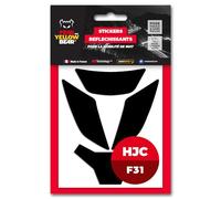 FYB© Kit 4 Autocollants réfléchissants REPOSITIONNABLES, Compatible avec casque HJC F31™, 3M™ Technology (Noir)