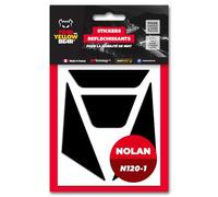 FYB© Kit 4 Stickers réfléchissants REPOSITIONNABLES compatibles avec Casque Nolan N120-1™, 3M™ Technology (Noir)