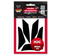 FYB© Kit 5 Stickers réfléchissants REPOSITIONNABLES compatibles avec Casque HJC RPHA 72™, 3M™ Technology, Noir (Noir)