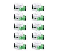 fyboptwu - 10 coupleurs Keystone à fibre optique SC vers SC Simplex monomode APC (blanc)