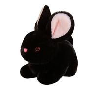 Fycakly 2023 Nouveau Animal en Peluche Simulation Lapin Poupée Pendentif Enfants Poupée Cadeau d'anniversaire Salon Décorations Caticorn en Peluche Oreiller GéAnte 1m (Black, One Size)