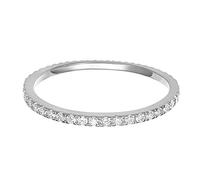Fycakly 610 Full Women Ring Trend Fashion Zircon Jewelry Ladies Size Rings bagues en argent (Silver, 10)