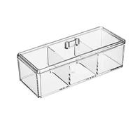 Fycakly Acrylique Transparence Boîte De Rangement Alimentaire Empilable 3 Grilles Organisateur De Thé Conteneur Tri Cuisine avec Couvercle Casier Rangement
