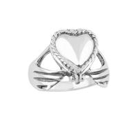 Fycakly Bague Argent 925 Femme Bague d'amour et créative pour femme, anneau en forme de cœur ouvrable rétro, mode féminine