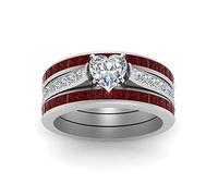 Fycakly Bague Femme Argent Bague Bois Ensemble Trois Couple Acier Grain Coeur Couche Anneaux