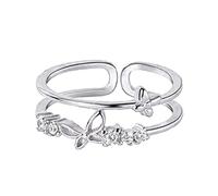 Fycakly Bague pour femme À ma fille bague strass anxiété cadeau pour retour à l’ école cadeau