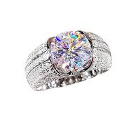 Fycakly Bague pour femme Bagues Conception Délicate Mode 6 À 10 Anneau Lumière De Luxe Bague En Argent Cadeaux Pour Les Femmes
