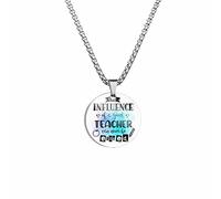 Fycakly Collier Femme Cadeaux d'appréciation de l'enseignant Collier de remerciement pour l'enseignant Cadeaux uniques pour Noël Saint Valentin Retraite Dernier jour d'école l'année scolaire