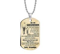 Fycakly Collier moderne à breloques Bijoux de mode d'impression de couleur à mon trousseau collier petit-fils