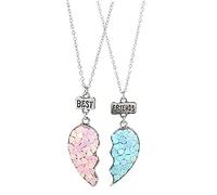 Fycakly Collier Pendentif Cadeaux Colliers Cadeaux Colliers Lon-g Pour 2 Distance Amitié Be-st Graduation Filles/Couple Cadeau & Pendentifs