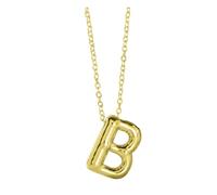 Fycakly Collier Pendentif Collier initial pour femme, jolies lettres plaquées or, nom, ballon gonflable, pour jeunes