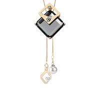 Fycakly Collier pour Femme Pendentif Long Collier Pour Femmes Chandail Chaîne Déclaration Du Cou Réglable Élégant Bijoux Accessoires Dressy Collocation Hiver Soirée De Mariage