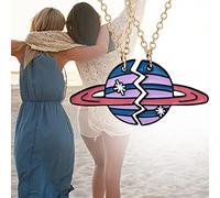 Fycakly Collier Sautoir Distance Friend Gifts Amitié Colliers Cadeaux Be-st Colliers Pour 2 Lon-g Filles/Couple Cadeau Graduation & Pendentifs
