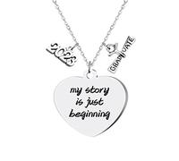 Fycakly Colliers Femmes Cadeaux de d'études pour Collier de casquette graduation inspirant pour femmes filles classe 2023 College High School Félicitations cadeaux camarades classe