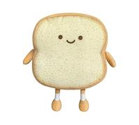 Fycakly Émotions Mignonnes Oreiller Dessin animé Toasts poupée Peluche Coussin lit Sommeil canapé Peluche Chaton (Beige, One Size)