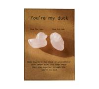 Fycakly Objet Decoration Pingouin en Quartz Rose Adorable - Tu ES Mon Pingouin pour Toujours et Une Attention particulière à l'amitié pour Un être Cher ou Un ami, Lui ou Elle (3cm)