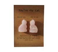 Fycakly Objet Decoration Pingouin en Quartz Rose Adorable - Tu ES Mon Pingouin pour Toujours et Une Attention particulière à l'amitié pour Un être Cher ou Un ami, Lui ou Elle (3cm)