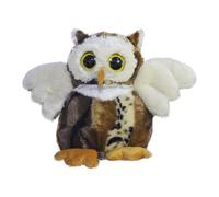 Fycakly Peluche Hibou, Compagnon Doux et câlin, de qualité, idéal pour Les Enfants et Les Adultes Peluche Musicale Lumineuse (Grey, 25cm)