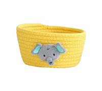 Fycakly Petit Panier tissé Mignon Panier de Corde Bleu de Coton Rangement Chambre Conception Animale Mignonne Paniers et BoîTes Rangement