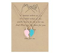 Fycakly Sautoir 2 Colliers Meilleur Colliers D'amitié À Moitié Coeur Meilleur Pour Toujours Collier Pendentifs Cadeaux Pour Filles Femmes Et Couples