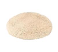 Fycakly Tapis d'hiver chaud pour chats, niches, chiens de petite taille et moyenne, couverture chaude, ronde, en peluche, coussin confortable avec aire de jeu à l'herbe à chat, beige, taille unique