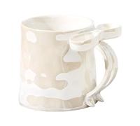 Fycakly Tasses Cafe Tasses à ruban avec poignée en forme de nœud 350 ml Tasse à ruban Tasse café en céramique avec poignée forme de nœud Saint-Valentin Noël Cadeaux d'anniversaire pour