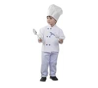 FYCAR Déguisement de cuisinier pour bébé, bonnet, veste et pantalon Taille 4 ans