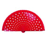 FYCAR Eventail Tissu Rouge Espagnol