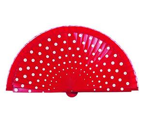 FYCAR Eventail Tissu Rouge Espagnol