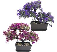 Fycooler Artificial Bonsai Tree-Fake Plant in Pot Artificial Plants,Faux Bonsai Japanese Pine Bonsai Artificial Plants for Home Decor Indoor,Office/Windowsill/Yard,Desktop Display, Zen Garden Décor