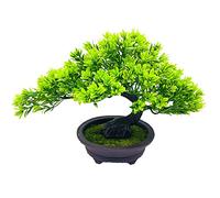 Fycooler Bonsaï Artificiel - Plante Artificielle en Pot, Mini Plantes en Plastique, Pin Japonais, Bonsaï, Genévrier, Plantes Artificielles Décoratives pour la Maison, la Chambre à Coucher, Le Salon