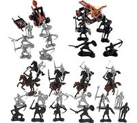 Fycooler Figures Action Army Ensemble Figurines de Personnages 45pcs Set De Jeu Guerriers-Chevaliers Médiévaux Chevaux Soldat Modèle daction Militaire Figurines Jouets pour Garçons Enfant Adulte