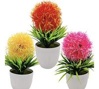 Fycooler Plantes Artificielles en Pot , Buis Topiaire Herbe Verte Boule Verdure Arbre à Billes Topiaire Artificiel Faux Arbustes Fausses Plantes pour la Décoration Intérieure Décoration de Bureau