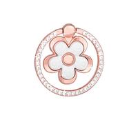 Fycyko Anneau de Support pour Téléphone Portable Réglable à 360° - Universel de Fleurs Bague Telephone Compatible avec iPhone，iPad，Samsung，Smartphone et Étui pour Téléphone - Blanc