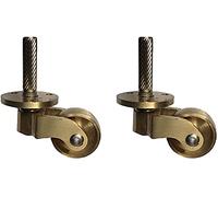 FYDANTT roulettes roulettes de Meubles en Laiton Massif, Roulette à Tige filetée, Roues pivotantes à 360°, diamètre de Roue 25 mm, pour Pieds de Piano, lit, Table Basse, canapé, doré-2pcs