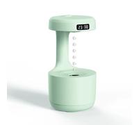 FYDTOP Humidificateur USB anti-gravité en forme de goutte d'eau, 800 ml, 8 heures de travail, humidificateur d'air, affichage numérique intelligent LED, double protection contre les pannes de courant