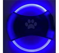 FYDTOP Lot de 2 frisbee lumineux LED pour dressage de chien, TPU non toxique en caoutchouc souple résistant au grincement et aux morsures, rechargeable et lumineux pour animaux de compagnie, jouet