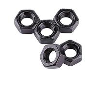 Fydun 100pcs Din934 M2-M5 Filetage métrique en acier au carbone zingué noir Écrous hexagonaux(M3)