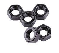 Fydun 100pcs Din934 M2-M5 Filetage métrique en acier au carbone zingué noir Écrous hexagonaux(M5)