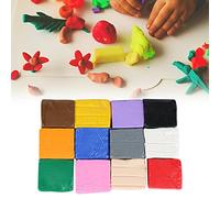 Fydun 12 Color Polymer Clay Set Modeling Clay for Diy Ornantss, Learning and Creative Play pour