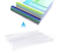 Fydun 20 pièces 30 Trous Peigne à Feuilles Mobiles reliures en Plastique épines de Reliure bobines Anneau Ressort Anneaux en Spirale pour A4 Livre Livre Album Reliure(19mm-Transparent)