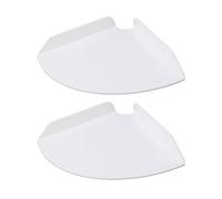 Fydun 2pcsÉtagèresMuralesFlottantesdAngleRangementenAc (WHITE) | 2 étagères d\'angle flottantes - étagères murales élégantes pour l\'organisation de la maison dans les chambres, les salons