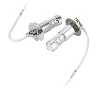 Fydun Ampoules Antibrouillard à DEL, 2 Pièces 12-28V 100W 8000K 20 LED 1200LM Voiture Brouillard Lampe Phare DRL Ampoule Voiture Conduite Lampe Pour H3