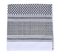 Fydun Arabe Keffiyeh Écharpe Wrap Polyester Foulard Musulman Bandeau Costume Casque pour l'Arabie Saoudite Dubaï Émirats Arabes Unis Voyager(Noir)