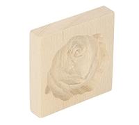 Fydun Biscuit en Bois pour un Démoulage Facile - Tampon de Presse à Biscuits sculpté pour la Cuisson de Biscuits, de Pain d'épices et Plus Encore dans Votre Cuisine Domestique (rose rouge)