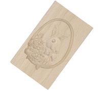 Fydun Biscuit en Bois pour un Démoulage Facile - Tampon de Presse à Biscuits sculpté pour la Cuisson de Biscuits, de Pain d'épices et Plus Encore dans Votre Cuisine Domestique (Lapin et Fleur)