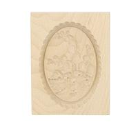 Fydun Biscuit en Bois pour un Démoulage Facile - Tampon de Presse à Biscuits sculpté pour la Cuisson de Biscuits, de Pain d'épices et Plus Encore dans Votre Cuisine Domestique (Arbre fruitier)